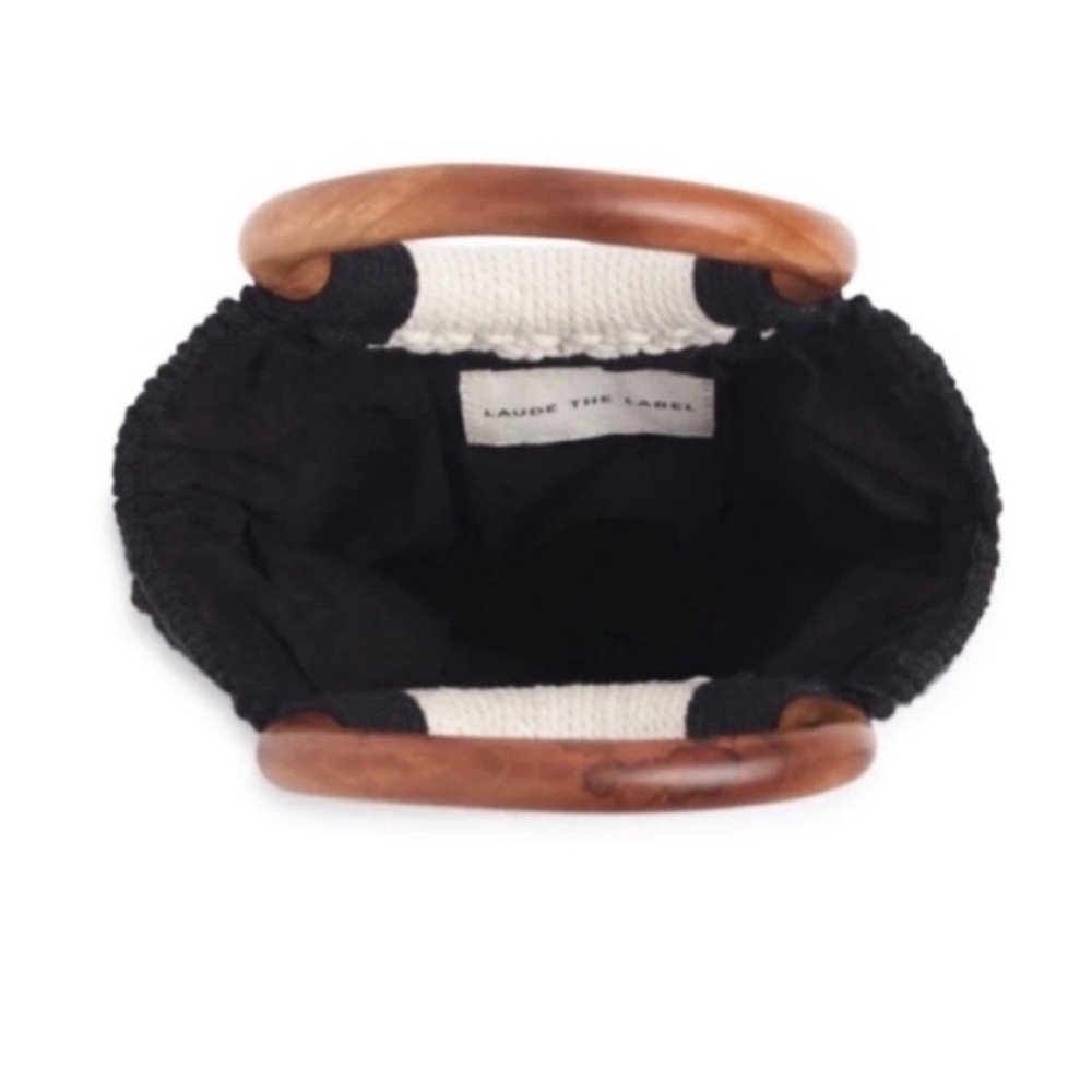 Laude the Label Gabby Mini Macrame Bag Off-White Black - Picture 3 of 8